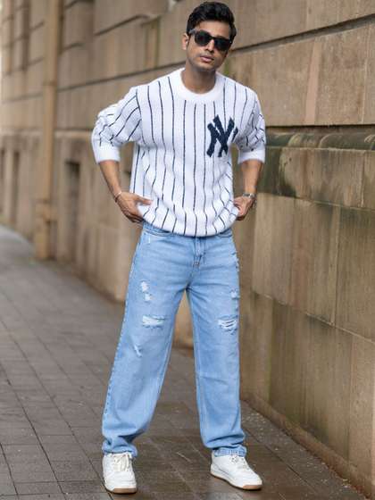 Powerlook Men Striped
                      Pullover