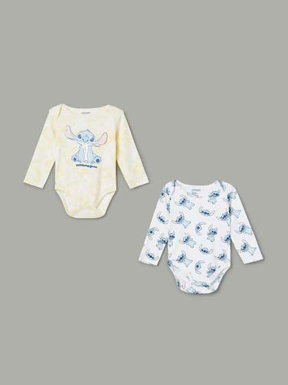 Juniors by Lifestyle
                      Boys Pack of 2 Printed Cotton Bodysuits