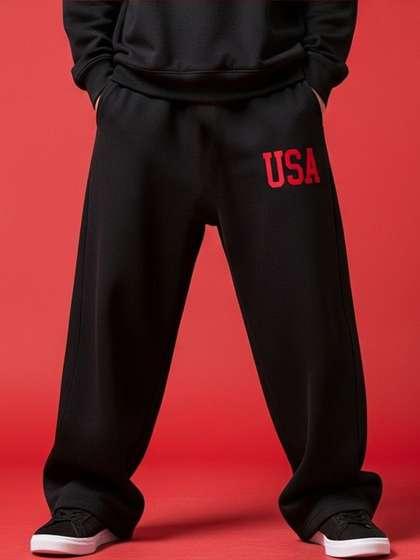 CLOTH N CODE Men
                        Printed Relaxed Straight Leg Loose Fit Trousers