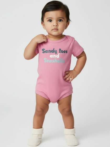 YK Kids Typography
                    Printed Cotton Short Sleeve Bodysuit with Envelope
                    Neck