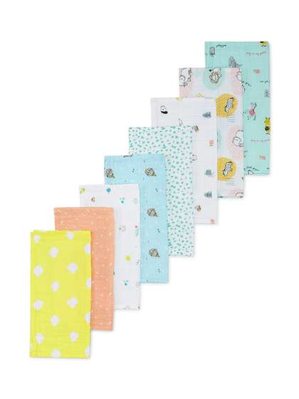 Portico Pack of 8
                    Infants Little Peaches 100% Cotton Burp Cloth