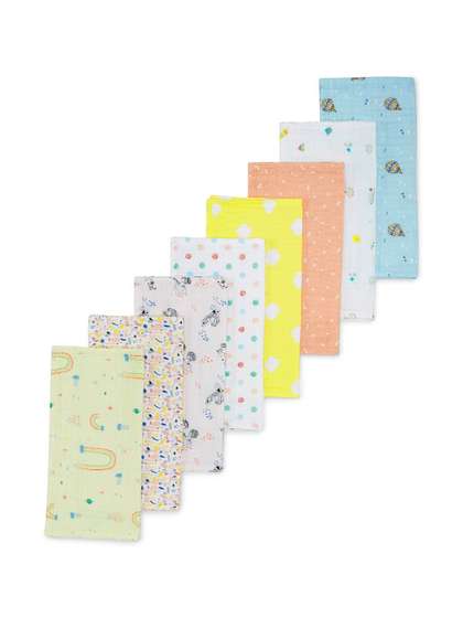 Portico Pack of 8
                    Infants Little Peaches 100% Cotton Burp Cloth