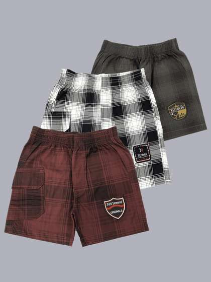 24 Street Boys Checked
                      Fashion Shorts