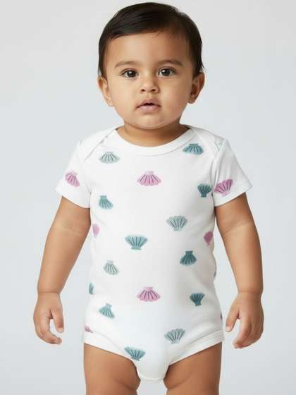 YK Infants Graphic
                      Printed Cotton Short Sleeve Envelope Neck
                      Bodysuit