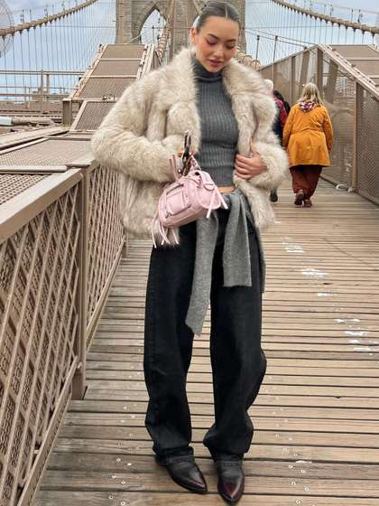 Bershka Faux fur
                          jacket