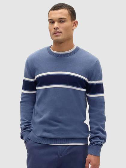 GAP Men Striped
                        Cotton Pullover