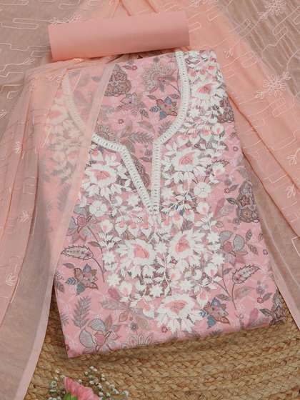 Soch Embroidered
                        Pure Cotton Unstitched Dress Material
