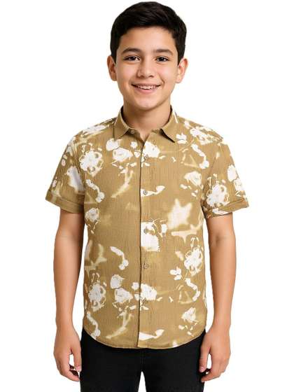 CHARCHIT Boys Comfort
                    Floral Printed Casual Shirt