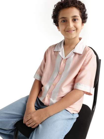 RARE ONES Boys Micro
                      Checks Checked Casual Shirt