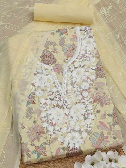 Soch Embroidered
                        Pure Cotton Unstitched Dress Material