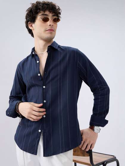 VASTRADO Men Classic
                        Slim Fit Striped Casual Shirt