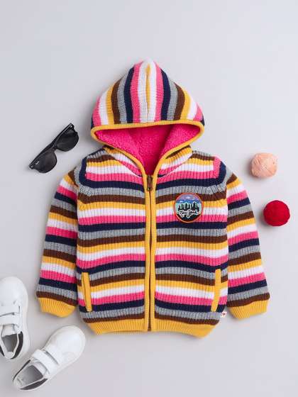 Yellow Apple Girls
                    Striped with Embroidered Detail