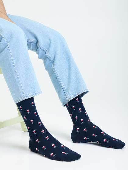 Mint & Oak Men
                    Printed Above Ankle-Length Socks