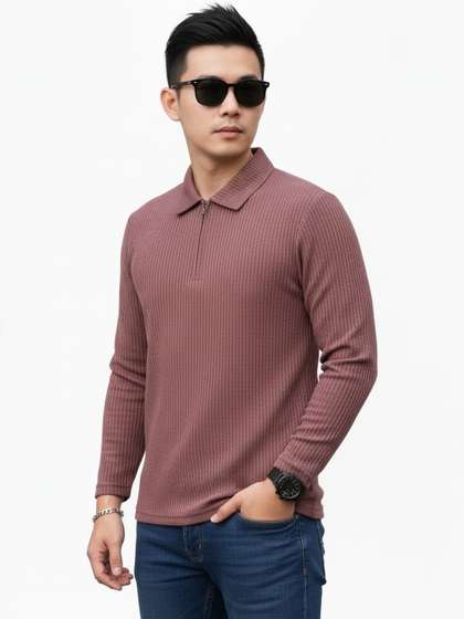 Mast & Harbour Men Polo Collar T-shirt