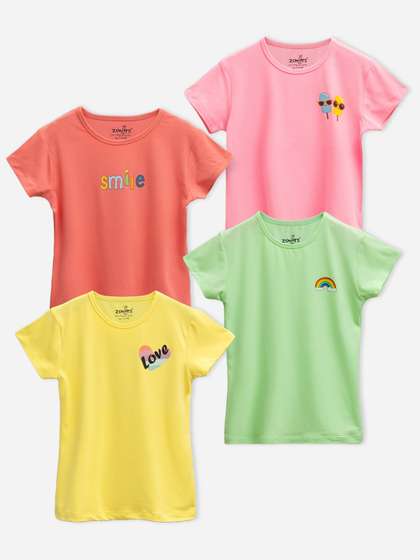 ZUNIORS SSC Kids-Unisex
                    Multi Cotton Printed Tshirts