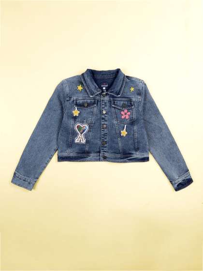 KiddoPanti Lightweight Crop Denim Jacket