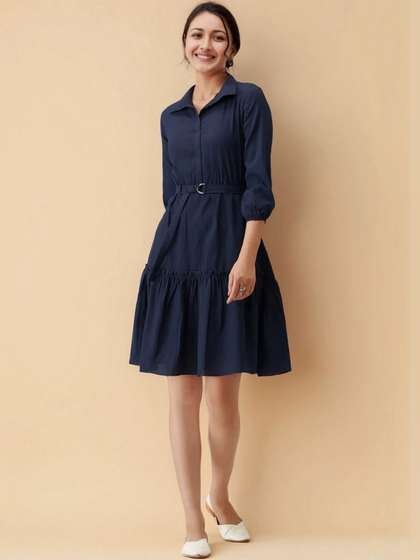 all about you Crepe A-Line Dress
