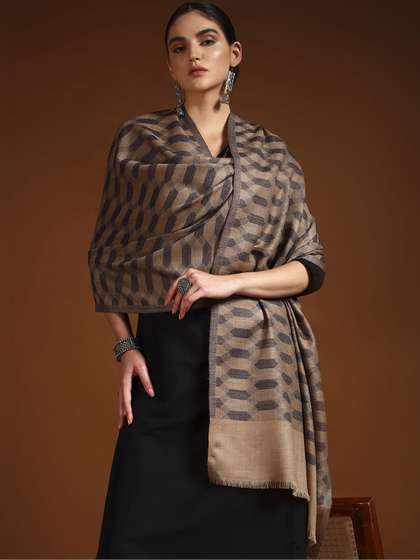 Pashmoda Women
                          Geometric Woven Design Shawl