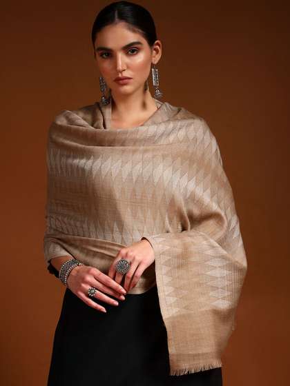 Pashmoda Women
                        Checked Woven Design Shawl