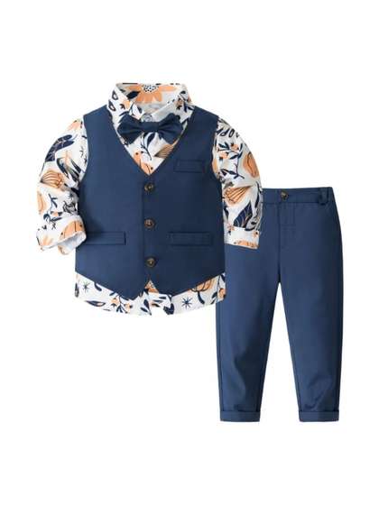 Zuxibela Boys Printed
                    Shirt with Trousers