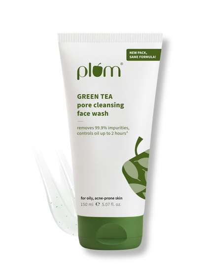 Plum Green Tea Pore
                      Cleansing Gel Face Wash With Glycolic Acid For
                      Acne - 150ml