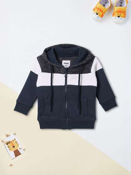 max Boys Colourblocked
                      Hooded Sweatshirt