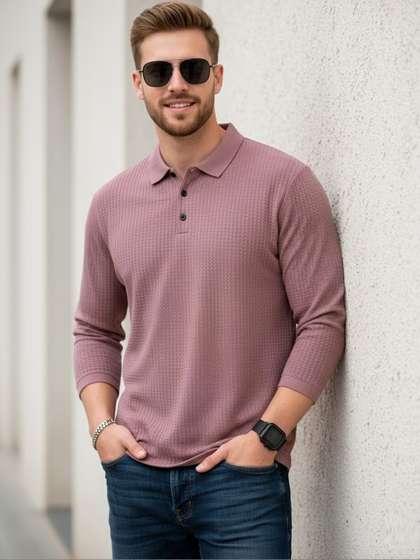 Mast & Harbour Men Polo Collar T-shirt