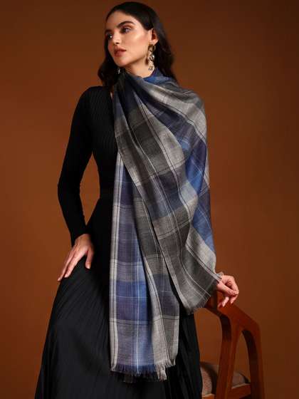 Pashmoda Women
                        Checked Woven Design Shawl