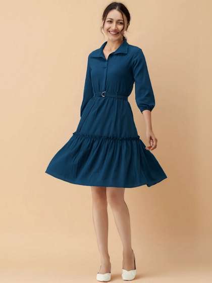 all about you Crepe Fit & Flare Dress