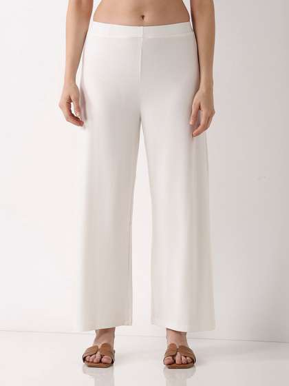Biba Women Solid
                      Straight Palazzos