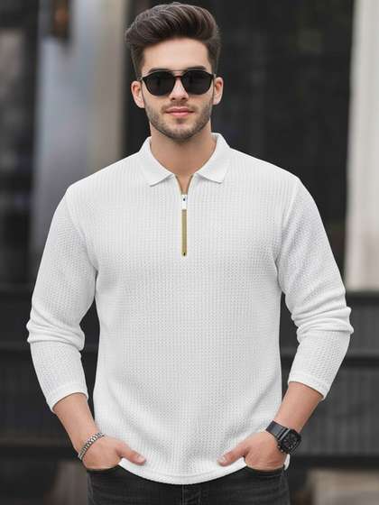 Mast & Harbour Men Polo Collar T-shirt