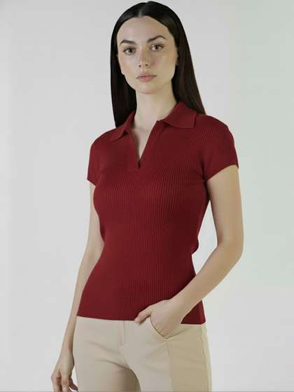 Plus Size Women Polo
                        Collar T-shirt