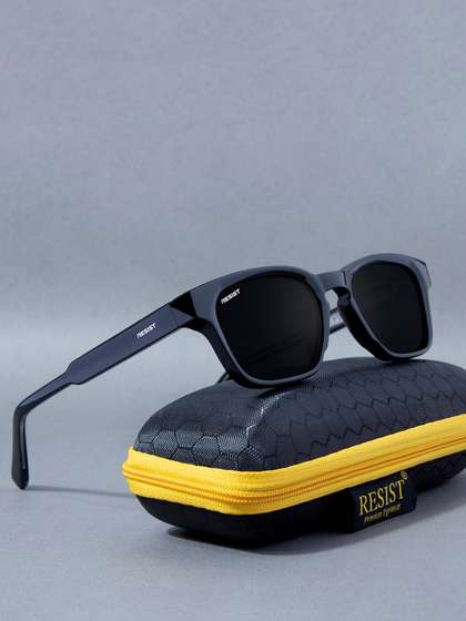 RESIST EYEWEAR
                          UNISEX Black UV Protected Square Sunglasses