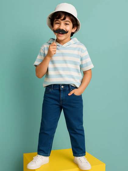TALES & STORIES Boys
                    Blue Slim Fit Stretchable Jeans