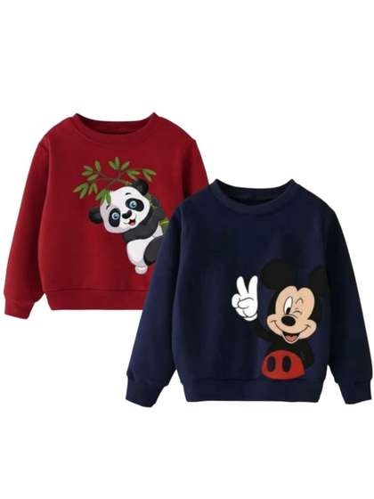Be Perfect Unisex Kids
                      Pack Of 2 Printed Sweatshirt