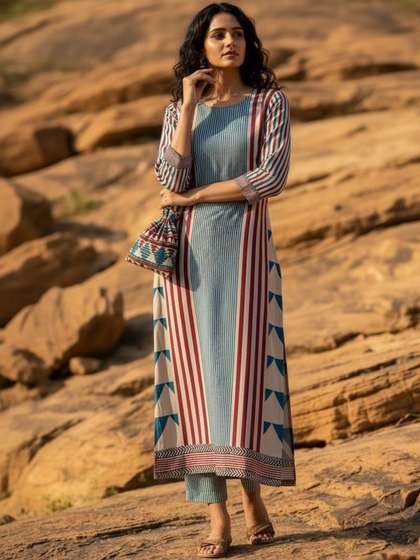 Anouk Women Geometric
                      Printed Kurta