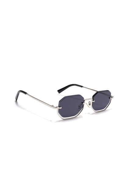 Voyage Unisex Half Rim
                    Style Hexagon Sunglasses with 5G241MG7509