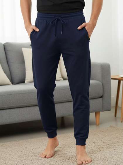 The Roadster
                          Lifestyle Co. Men Cotton Mid-Rise Joggers
