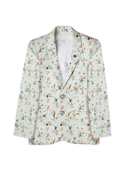 CAVIO Boys Printed
                      Pure Cotton Notched Lapel Collar Single Breasted
                      Blazer With T-Shirt