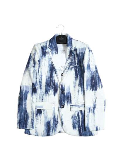 CAVIO Boys Printed
                      Pure Cotton Single-Breasted Blazer With Crew-Neck
                      T-Shirt