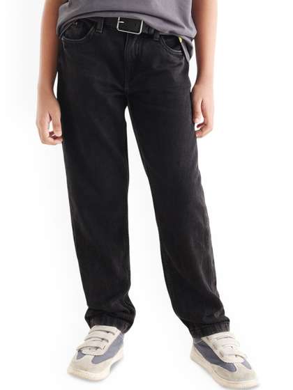 RARE ONES Boys Regular
                      Fit Mid-Rise Light Fade Stretchable Jeans