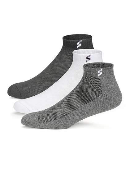Supersox Men Pack of 3
                      Solid Half Terry Cushion Sneaker-Length Socks