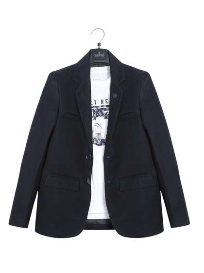 CHARCHIT Boys Notched
                      Lapel Blazer With T-Shirt