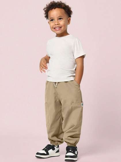 BAESD Boys Relaxed Loose
                    Fit Cargos Trousers