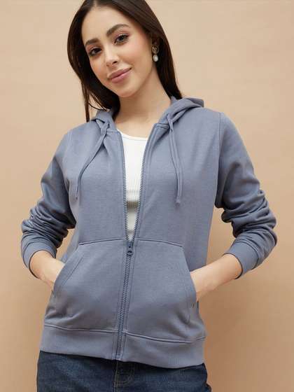 Fame Forever by
                        Lifestyle Women Hooded Front-Open Sweatshirt