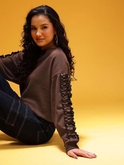 HERE&NOW
                          Ruffled Detail Oversized Sweatshirt