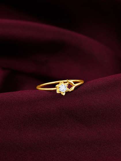 GIVA 14KT Gold
                        Diamond Ring-0.8584 gms