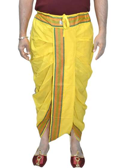 TUNI MANI Men
                          Solid Adjustable Drawstring Waist with Side
                          Pocket Readymade Dhoti Pant