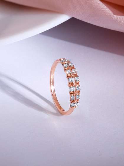 GIVA Rose Gold
                          Mystical Celine Diamond Ring-1.606 gms