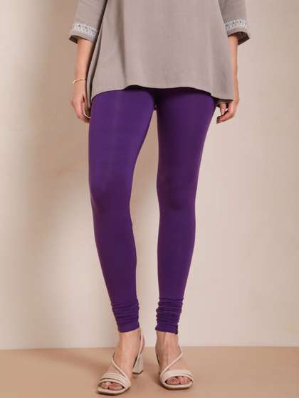 TWIN BIRDS Mid
                          Rise Churidar Length Leggings